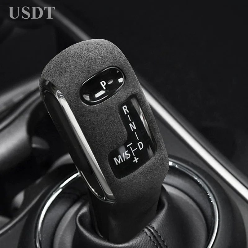 

For BMW MINI F55 F56 F54 F60 F57 2023 2022 2021 2018 2024 Leather Car Gear Shift Knob Cover Alcan tara Suede Gears Shifter Cap