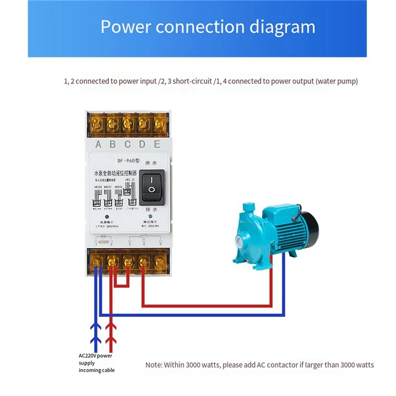 A93E-3X Fully Automatic Water Level Controller Switch 25A 220V Water Tank Liquid Level Detection Sensor A