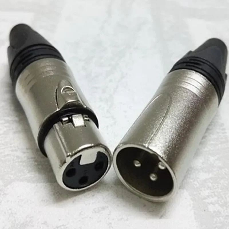 5 Pairs Nikel Kaplama 3 Pin XLR Ses Kablosu Konektörü Erkek Fiş + Dişi Jack MIC Mikrofon hoparlör mikser ses ekipmanları