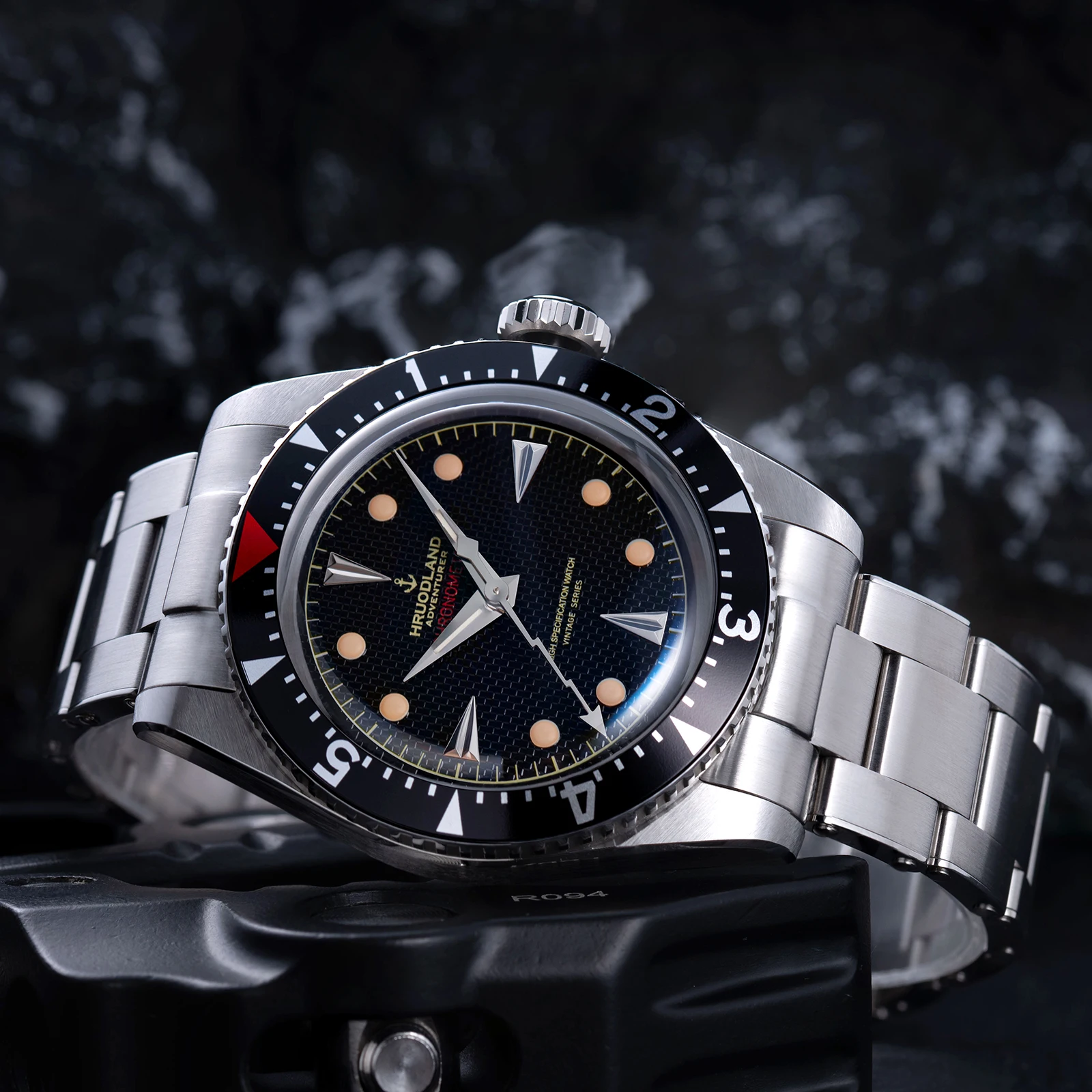 Hruodland F035 Men Dive Watch PT5000 Automatic Movement Mechanical Watches Stainless Steel Vintage Waterproof Luminous