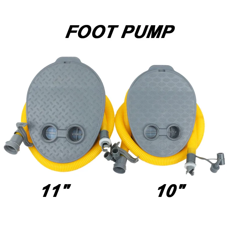 Inflatable Foot Pump, Air Inflator, Deflate Air Beds, Mattress, Boat, Kayak, SUP Board, Toy Sofa, 3 Nozzles, Big Volume