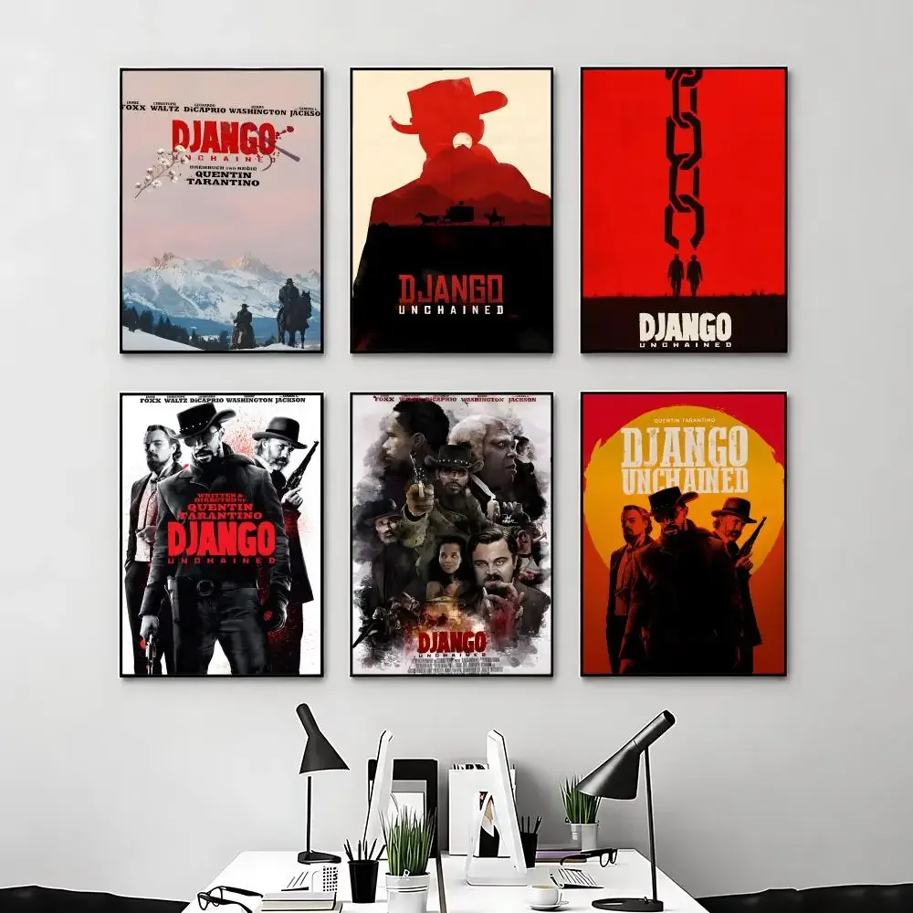 Movie Django Unchained Poster Posters Anime Room Decor Decoration Movie Backpack Wall Interior Music Wall Art