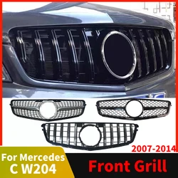 Perfect Match Front Bumper Grille Grill For Mercedes Benz C W204 C204 S204 2007-2014 C180 C200 C250 C300 AMG GT Diamond Tuning