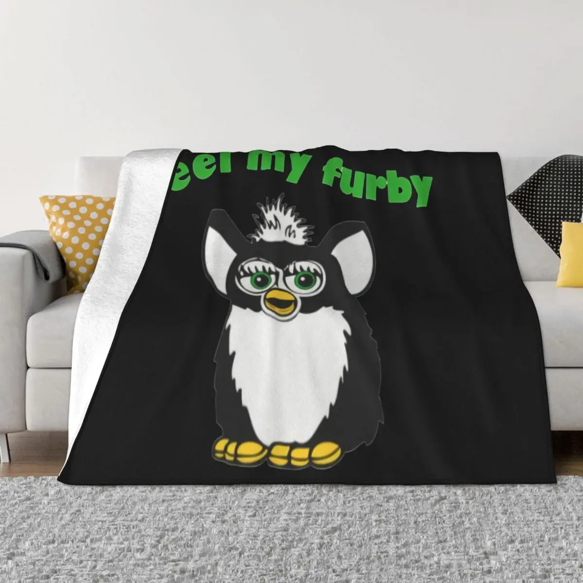 Feel My Furby 2021 Pop Promotion Vacation More Colors Top Male Personality Interested Pictures Throw Blanket