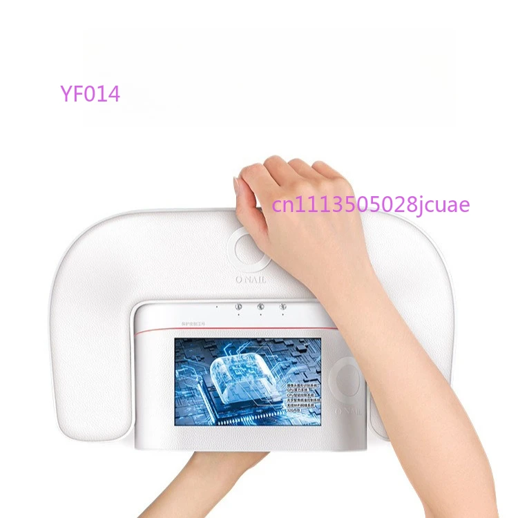 

U-Shaped Ergonomic Hand Pillow, Special Inclined Soft PU Leather Hand Rest for No.1 AI Nail Lamp, Nail Salon Manicure Tool
