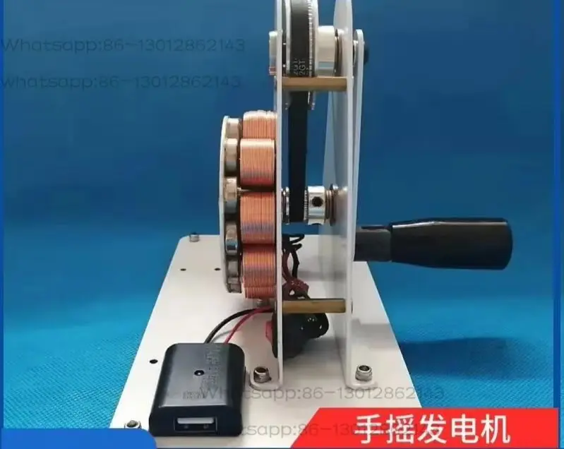 1PCS  NEW   Hand generator, emergency USB charging 12V permanent magnet small power generation