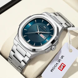 Top Luxury Brand Man Watch Sports Waterproof Luminous Date Men Wristwatch Square Dial High Quality Business Quartz Men Watches