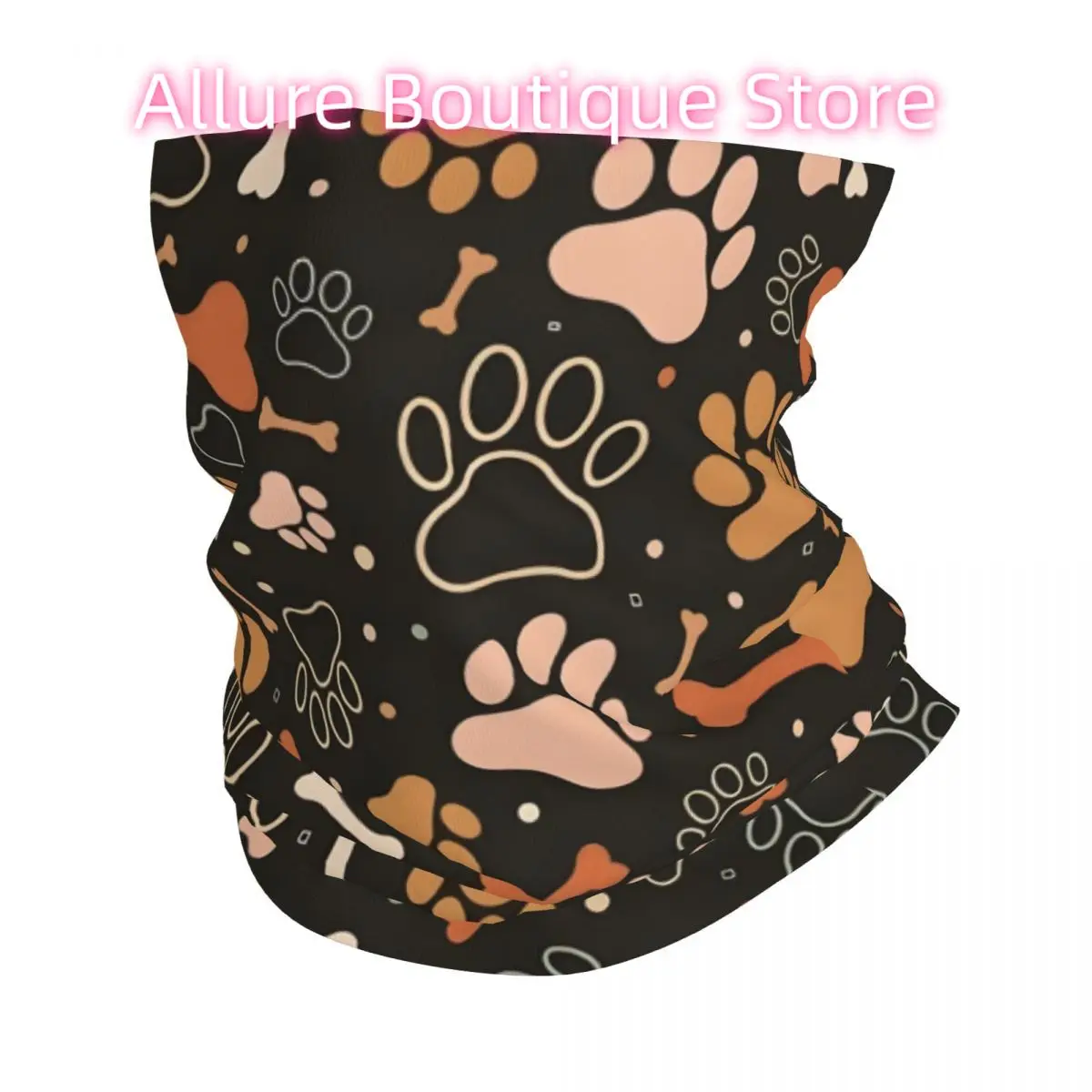 الكلب الكفوف باندانا الرقبة وشاح أبيض متعدد الاستخدام أغطية الرأس الصيد للجنسين الكبار الشتاء