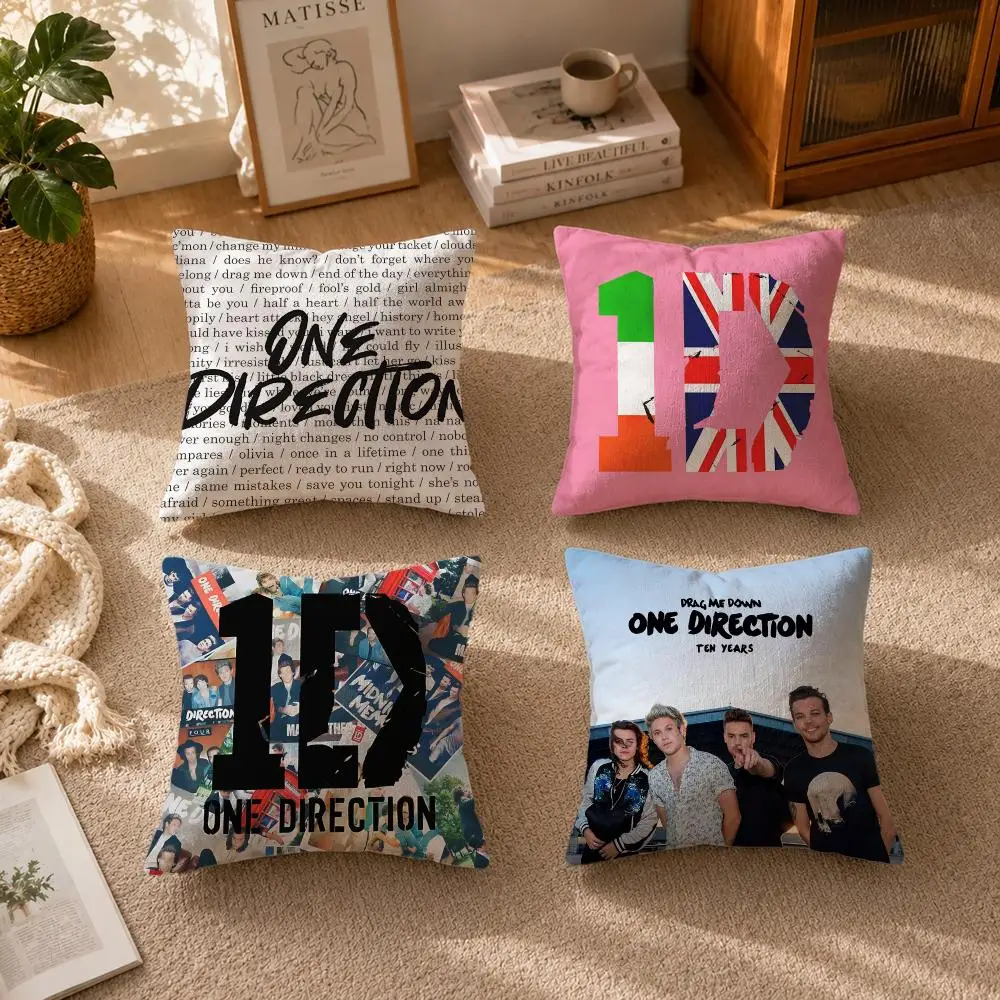 Band One DirectionS Cushion Cover Soft Short Plush Zippered Cushion Covers 40/45/50cm Square Decor for Sofa Home