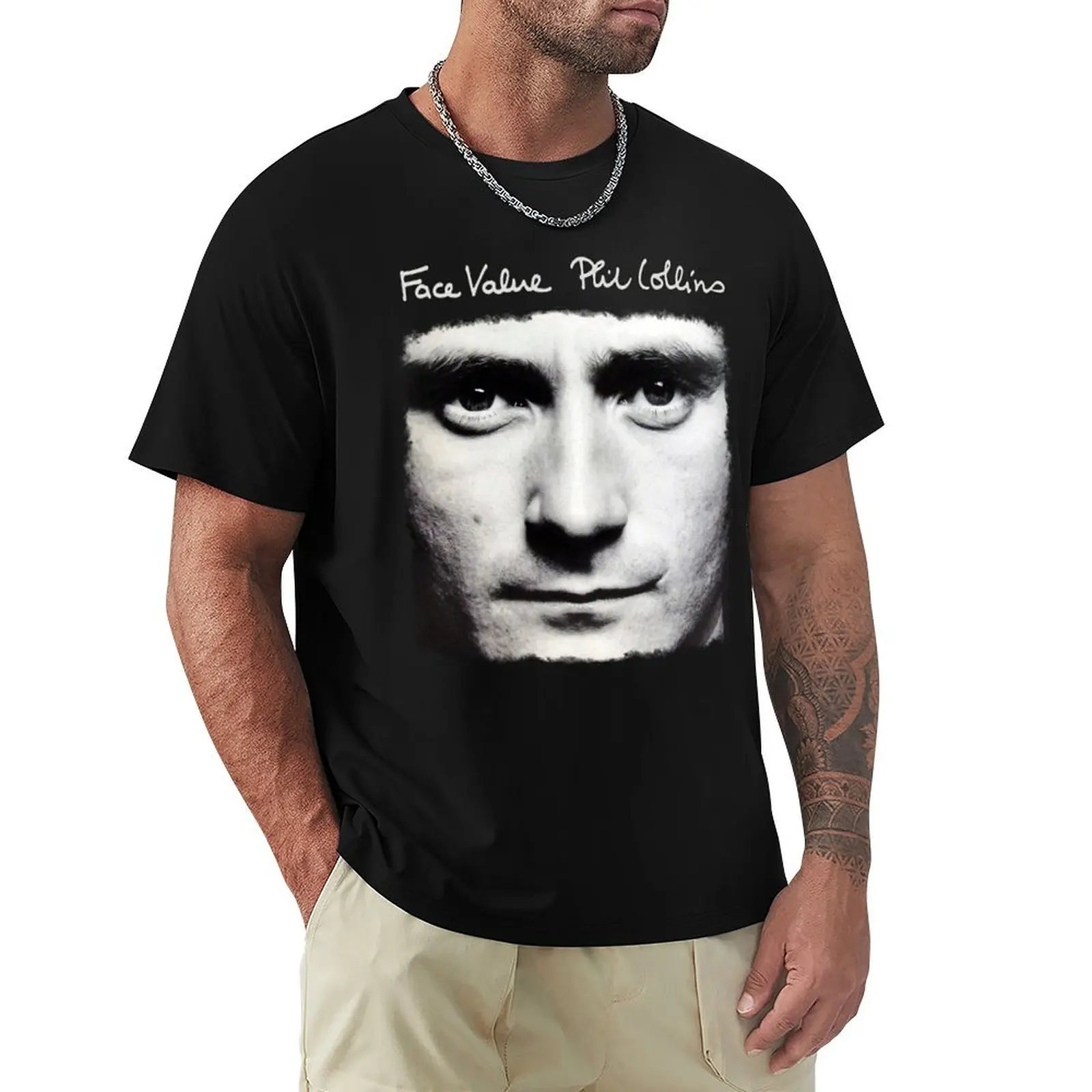 Phíl music Còllíns - Face Value V-neck Unisex T-Shirt Sun Block Outdoor T-Shirt