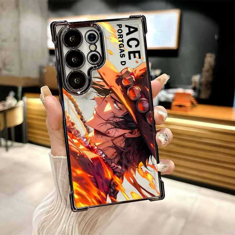 O-ONE P-PIECE-E Anime Handyhülle für Samsung S26 S25 Edge S24 S23 S22 S21 S20 FE Ultra Plus Lite, Galvanisierte Sturzsichere Schutzhülle – Detail 8