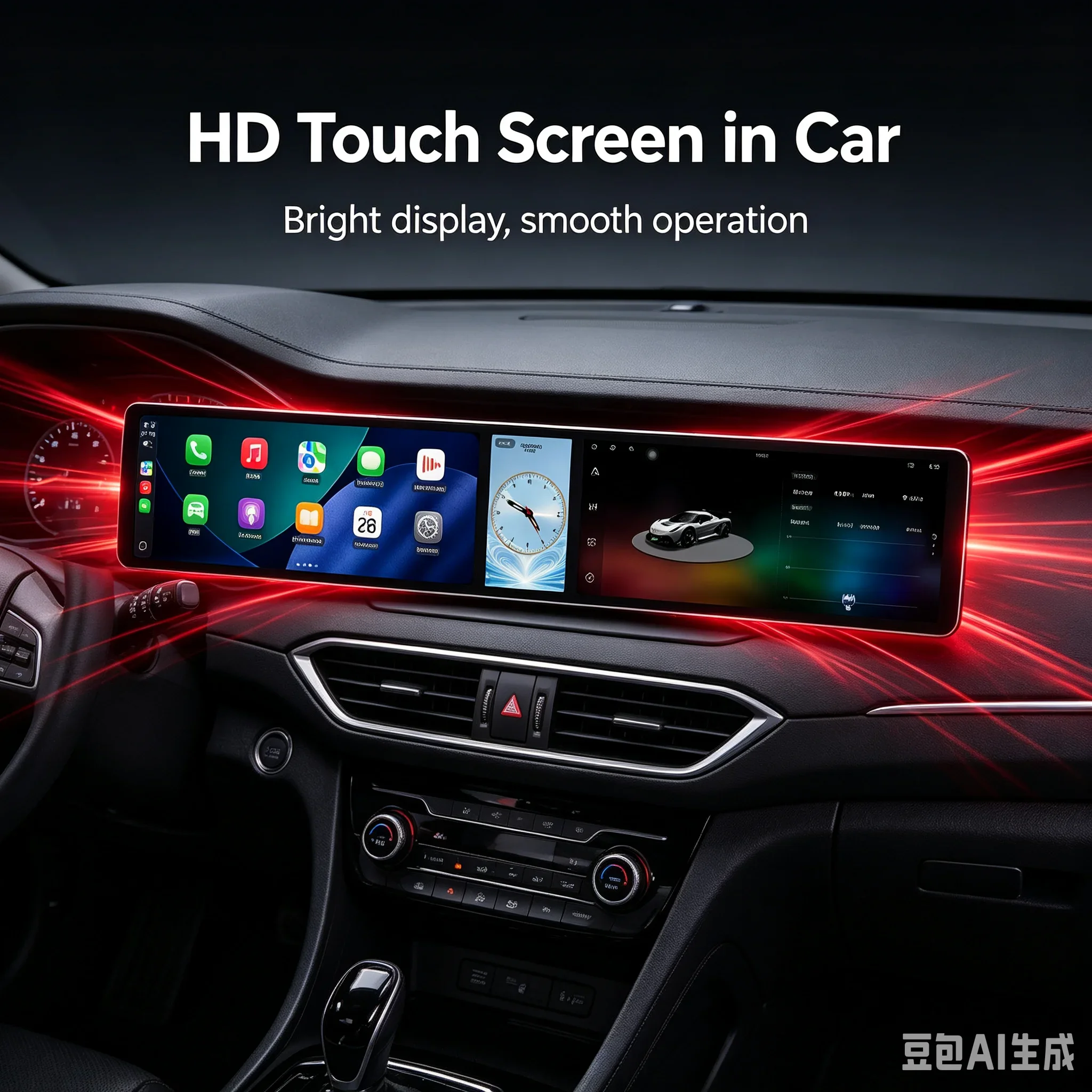 Wireless CarPlay Android Auto Dual 12.3