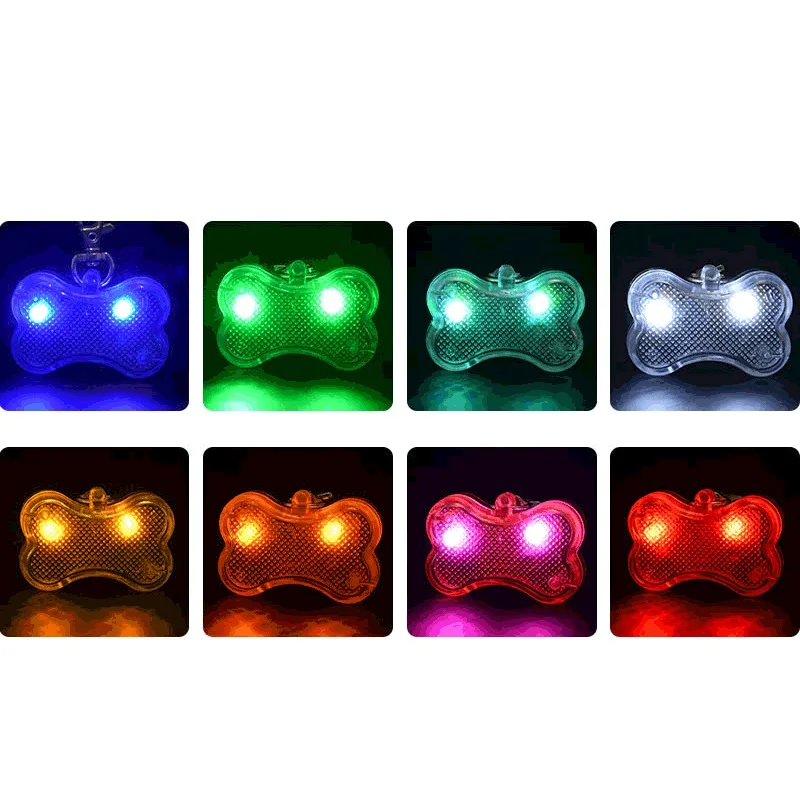 LED Dog Cat Collar Glowing Pendant Night Safety Pet Leads Necklace Luminous Bright Decor Collars for Dogs Night Light Flashlight