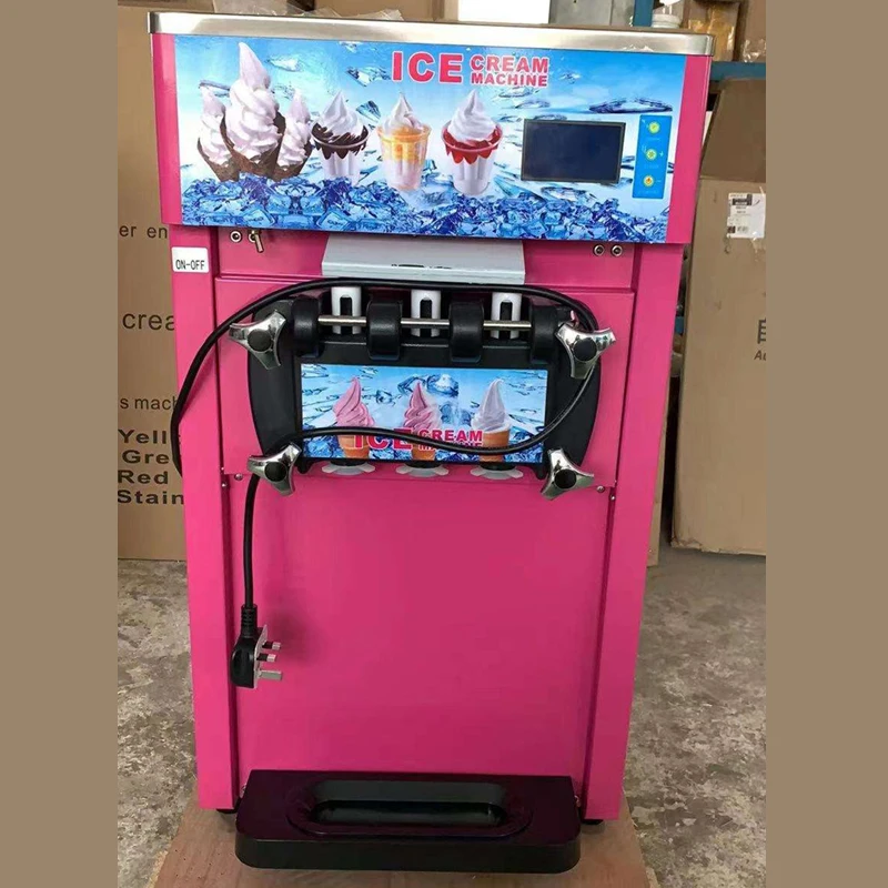 

110 В 220 В 18 ~ 22 л/ч экономичная коммерческая машина для мороженого с тремя вершинами 2 + 1 смешанный вкус