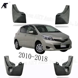 Black Front &Rear Mud Fender Flaps Splash Guard Mudflaps Mudguard Cover Trim For Toyota VITZ 2010-2018 Mud Flap