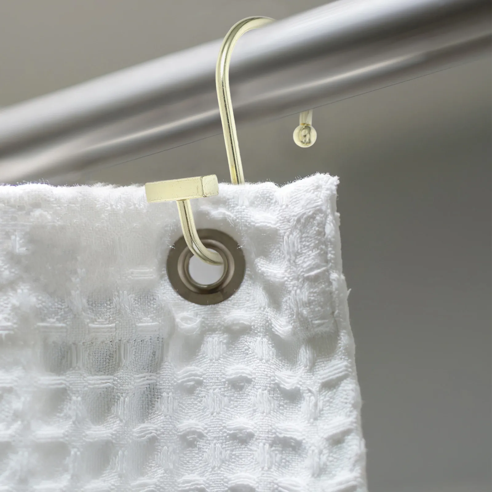 12Pcs Sturdy Iron Shower Curtain Hooks Smooth Gliding S Shape for All Rod Diameters Bathroom Shower Curtains Hooks Decorative view 6