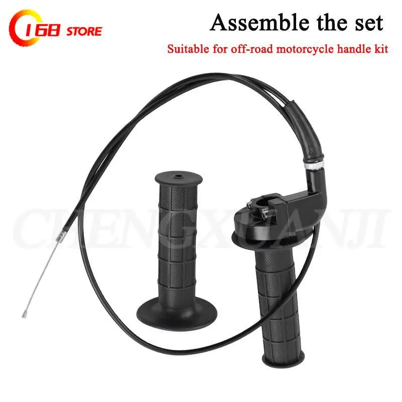 Throttle Accelerator Cable Set Handle Motorcycle Grips with Throttle Clamp Twist Cable Throttle Cable 7/8