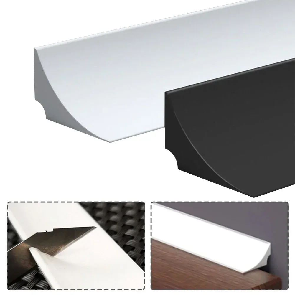 1PC Water Barrier Bendable Silicone Waterstop Strip Kitchen Countertop Retaining Barrier Dry&Wet Separation Door Sealing Strip