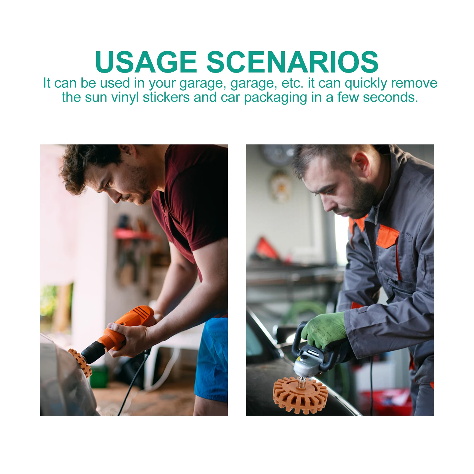 

Car Decal Rubber Remover Electric Drill Adapter Included Vinyl Sticker Remover Wheel Car Decal Removal Tool Auto Adhesive Eraser