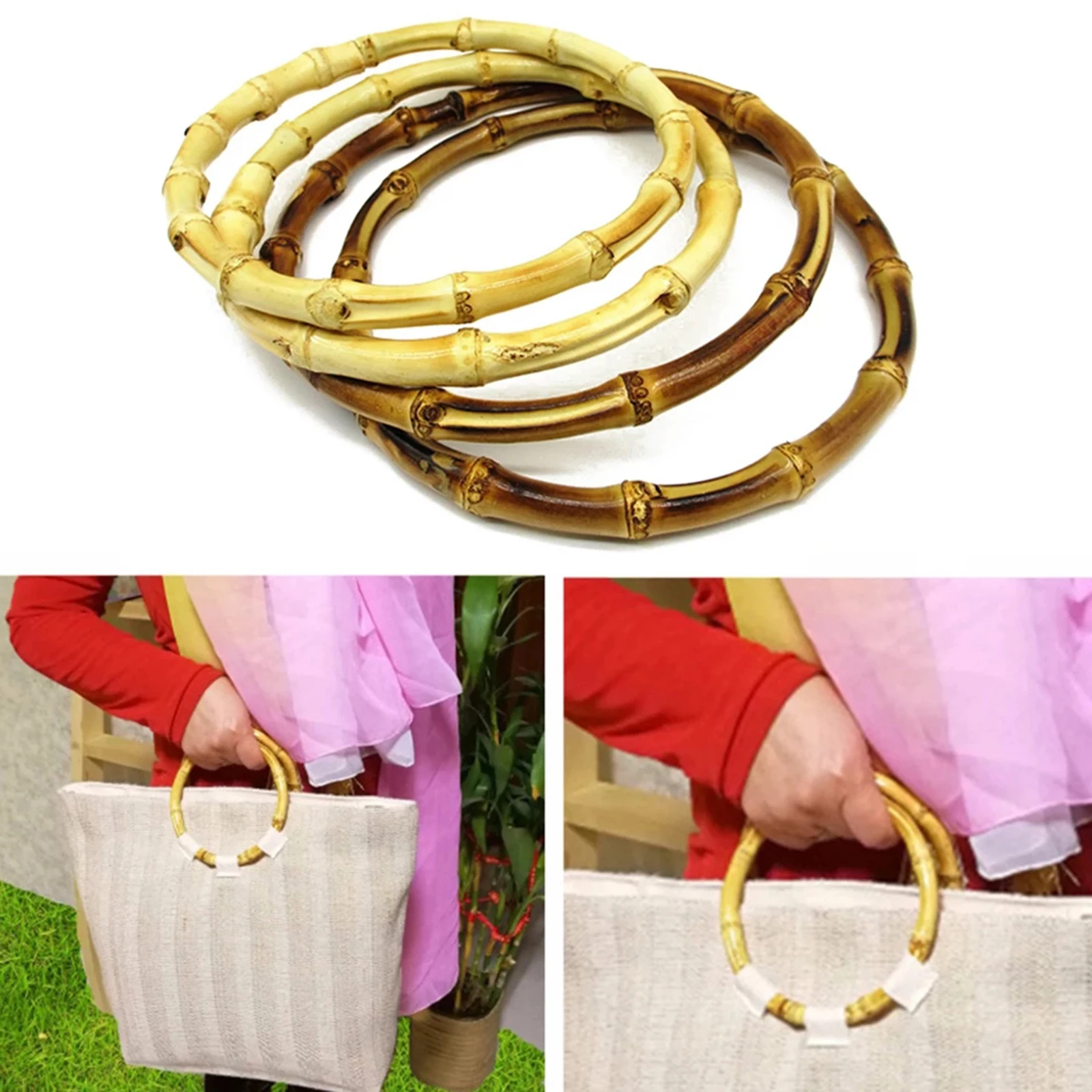 Crochet Bag Bottom Mat Pad Pet Bags Insert Base Wooden Handle DIY Accessories