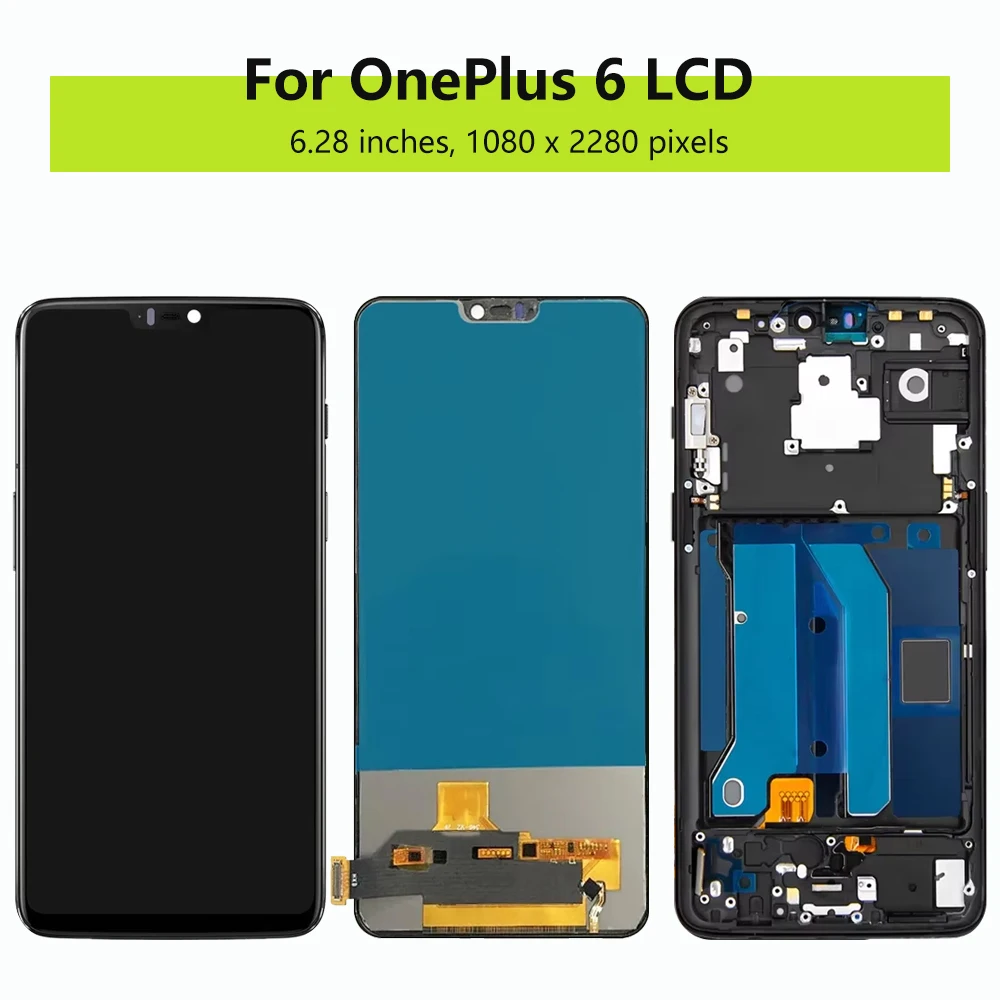 Screen For OnePlus 6 A6000 A6003 LCD Display Touch Screen Digitizer Assesmbly For One Plus 6 1+6 LCD Replacement Parts