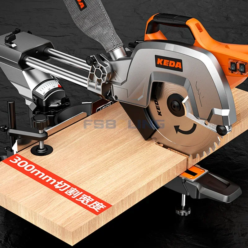 FSBOLING New Aluminum Wood Miter Saw Composite Electric Guide Rail Circular Saw