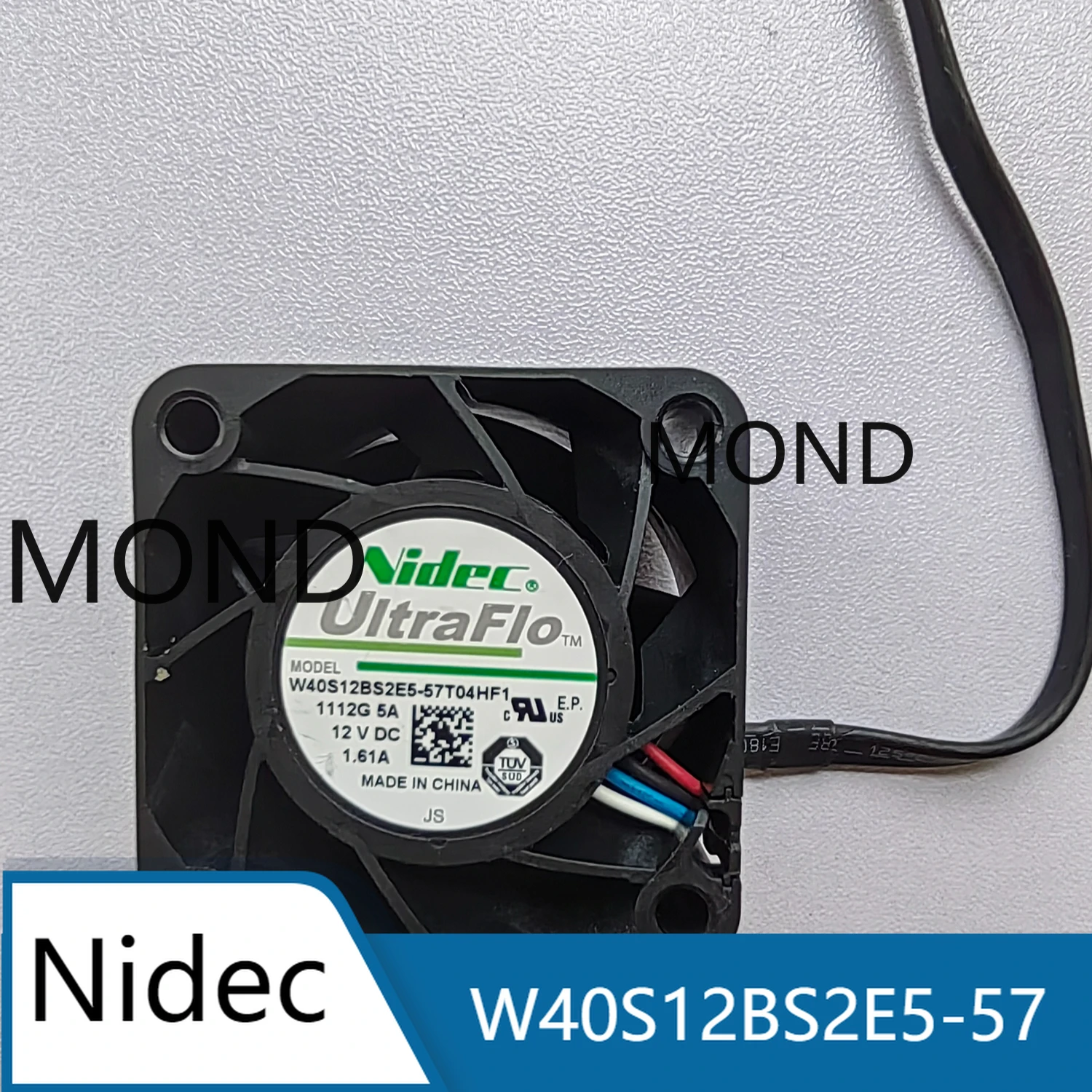 

W40S12BS2E5-57 T04HF9 T04HF4 Cooling Fan for NIDEC High Air Radiator Temperature Control PWM Server Fan 12V 1.61A 4CM 4028 New