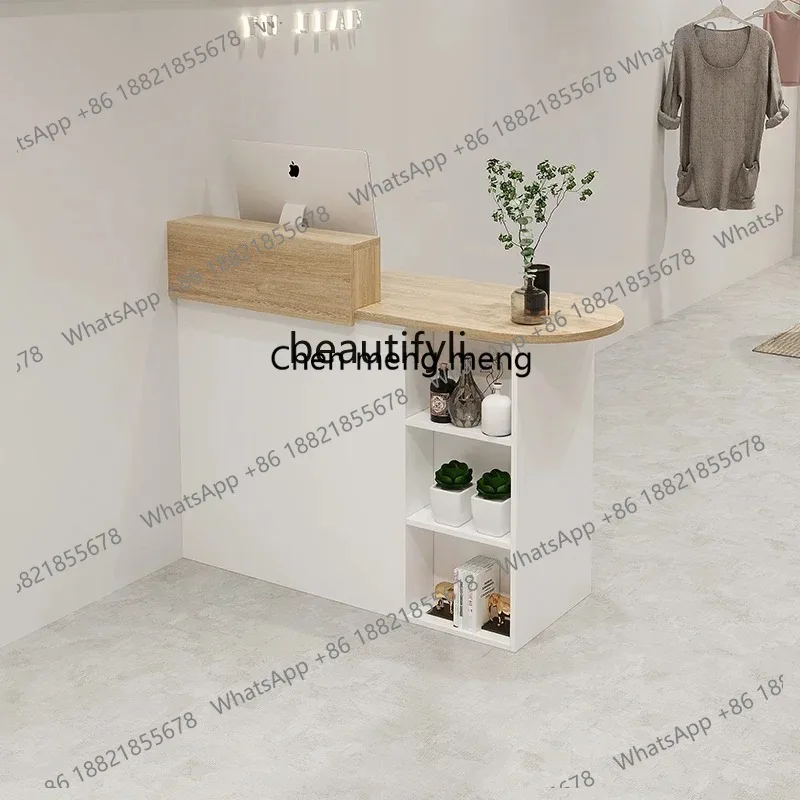 lhy 26 new ZqBar Counter for Women, Cashier Shop, Manicure Clothing Store, Beauty Salon Counter, Light Luxury Cashier Table ss 2