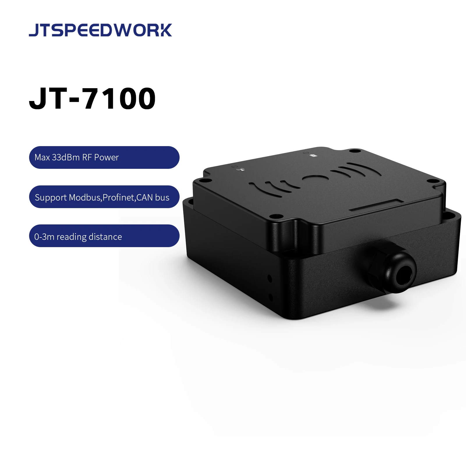 ISO18000 6C Gen2 Industrial Grade UHF RFID Reader 0-2M JT-C7100 CAN BUS 2.0