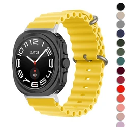 Ocean Strap For Samsung Galaxy Watch 7 Ultra 47mm sport Silicone 22mm watch Bracelet correa Galaxy Watch7 Ultra band Accessories