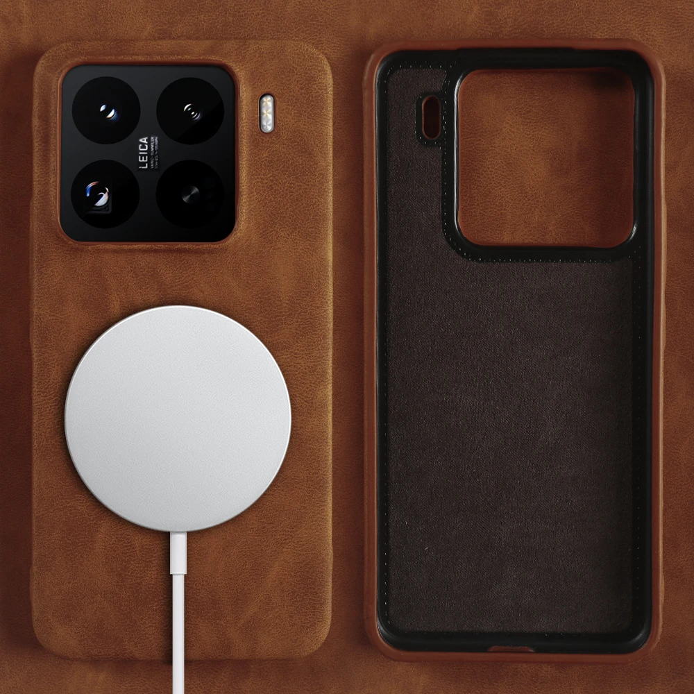 

Luxury Retro Leather Magsafe Phone Case For Xiaomi 17 Pro Max 15 15S 14 Ultra 14T 13 13T 12 12S 12T Pro 11 11T 10 Magnetic Cover