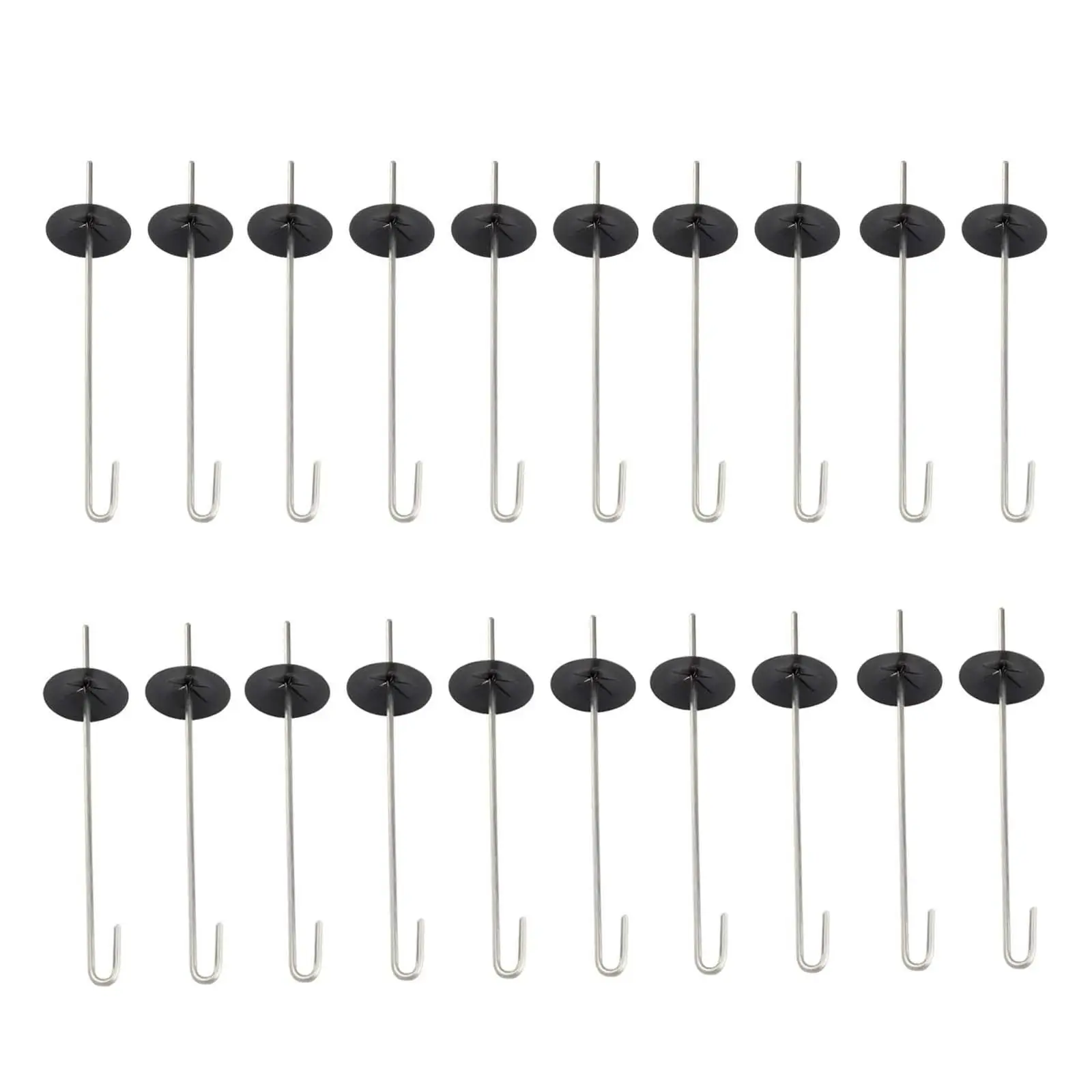 20 Sets Premium Stable Performance Multifunctional Solar Panel Bird Guard Fasteners Clips J Hooks Wire Mesh Critter Guard Clips