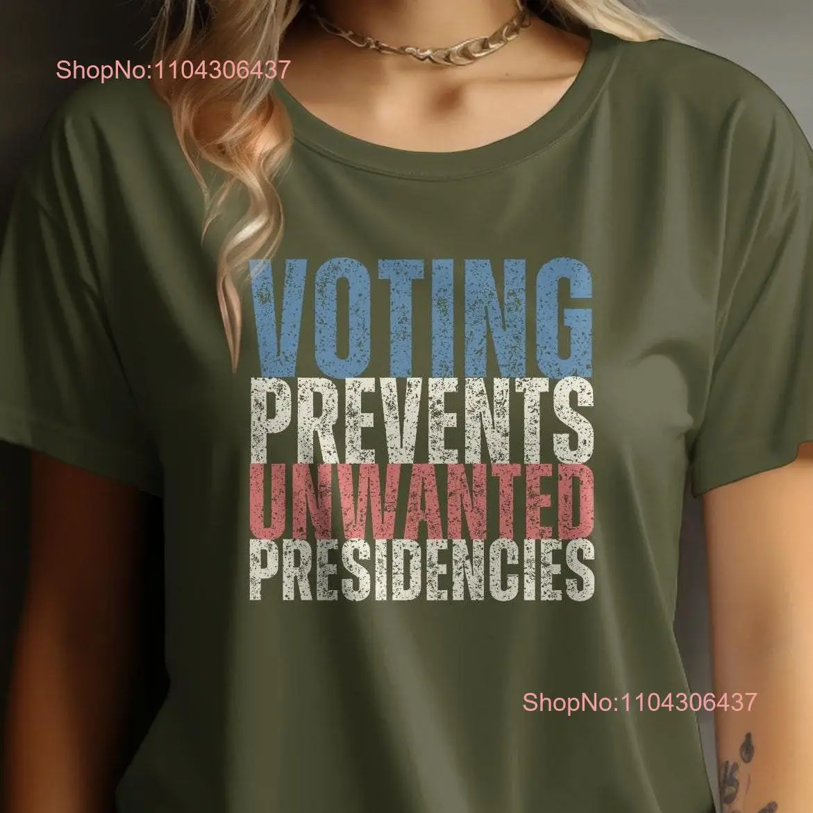 Voting Prevents Unwanted Presidencies Sweater Funny US 2024 Election T Shirt Political Humor Presidents Inauguration SweaT