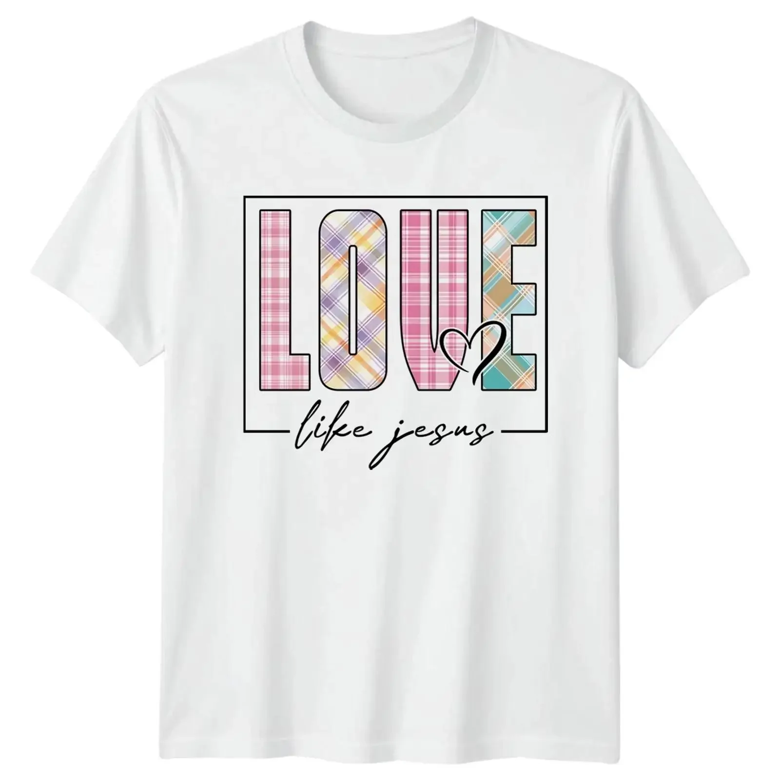 Liebe wie Jesus T Shirt Christlicher Glaube Inspirierend Ostern Geschenk Für Ihn Sie vintage Washed graphic homme Slightly