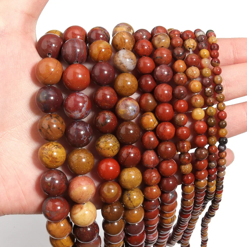 

5A Natural Stone Warring States Red Agates Beads 6 8 10 12MM for Jewelry Making Supplies DIY Bracelet Raw Material Accessories