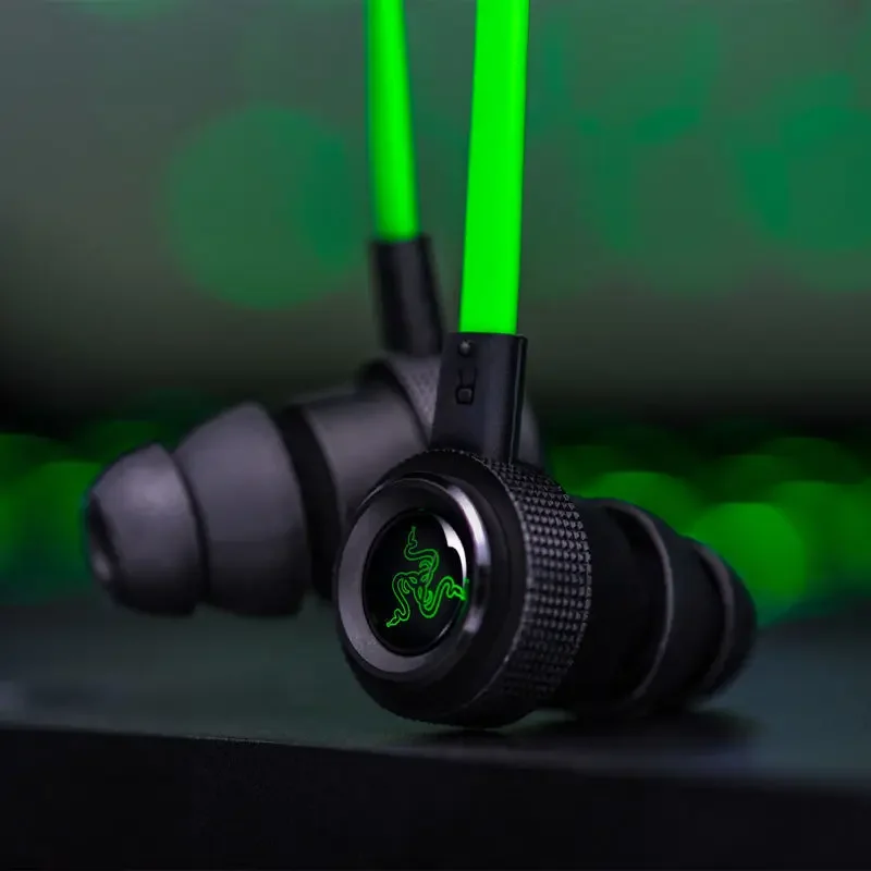 Razer HAMMERHEAD PRO V2 Headphones 3.5mm Wired Portable Stereo Music Bass In-Ear Sports Earphones with Mic Handsfree Call Phone