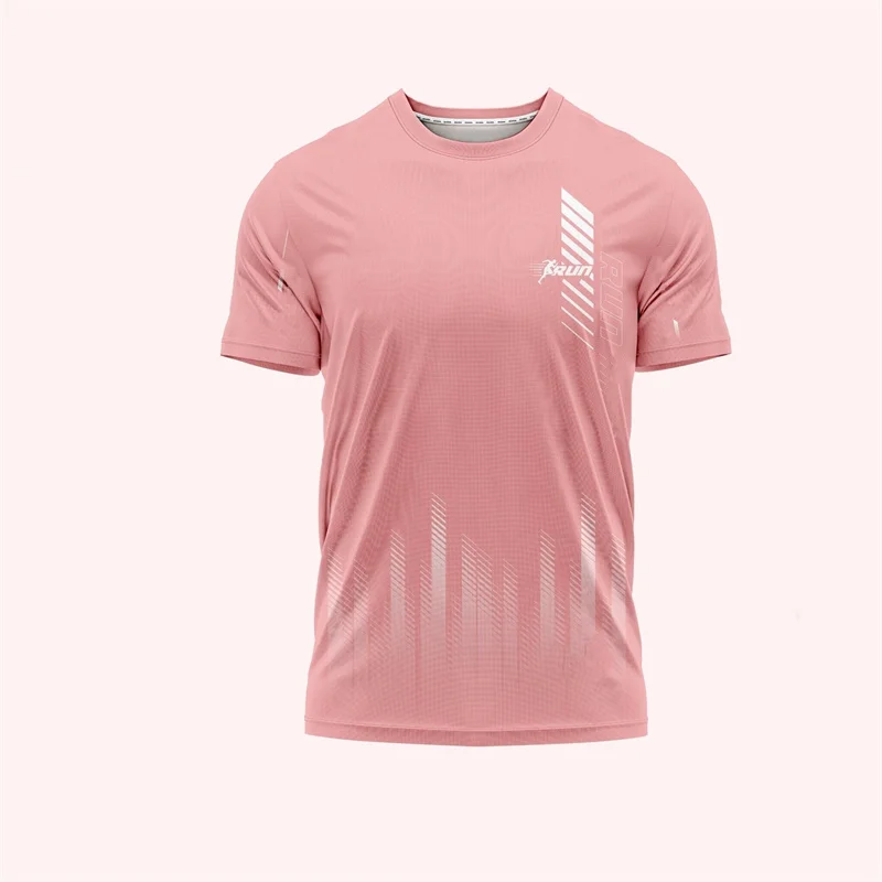 Men's T-shirt Outdoor Sports Running T-shirts Gradient Pattern Printed T-shirt Comfortable Quick Drying Short Sleeve Unisex Tops