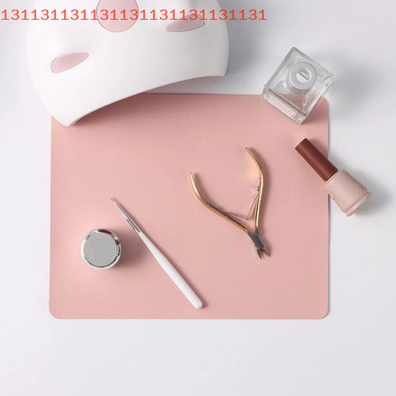 Waterproof Armrest Cushion Studio Desk Mat Easy Cleaning Manicure Hand Rest Pad Foldable PU Leather Nail Art Table Mat