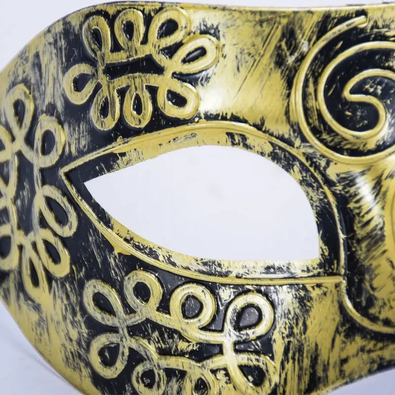 Hot saling 1pcs/lot  Retro Men halloween Burnished Antique Silver Gold Venetian Mardi Gras Masquerade Party Ball Mask