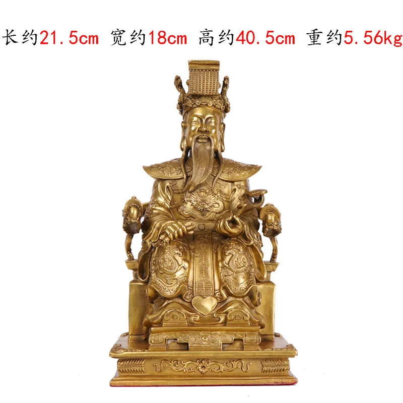 Bronze statues of Jade Emperor, the Queen Mother of Heaven, and Buddha, used as decorative items for worship