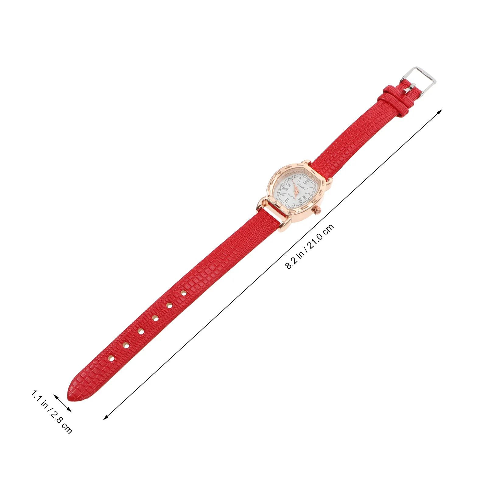 

Retro Lady Quartz Watch Elegant Rectangular Dial Adjustable Strap Fashionable Women Wrist Watch Daily Casual Formal Wear