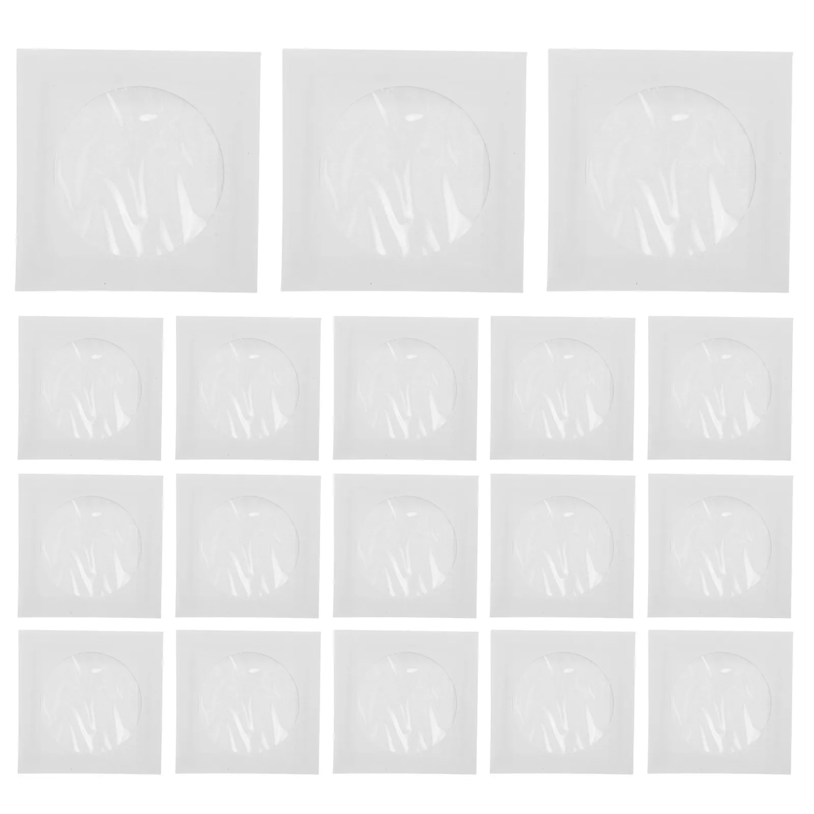 100Pcs Small Cd Paper Sleeve 8Cm Protective Cover White Dustproof Envelope with Transparent Window for Disc Storage