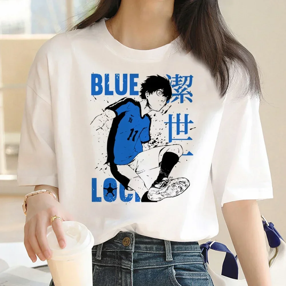 

Blue Lock Printed Women T-shirt Clothes Japanese Anime Graphic Short Sleeve T Shirt Harajuku Summer Unisex Casual Clothing Tops