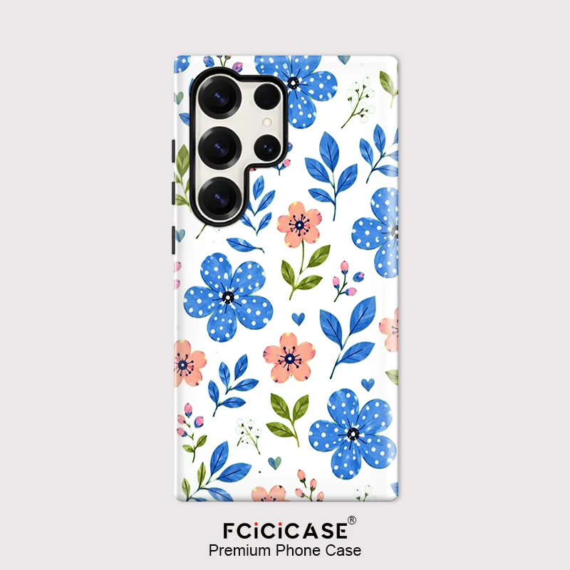 Fcicicase Floral Painting Phone Case For Samsung Galaxy S23 A56 S25 Ultra A36 A26 A16 S24 Plus S26 Edge Acrylic Shockproof Cover