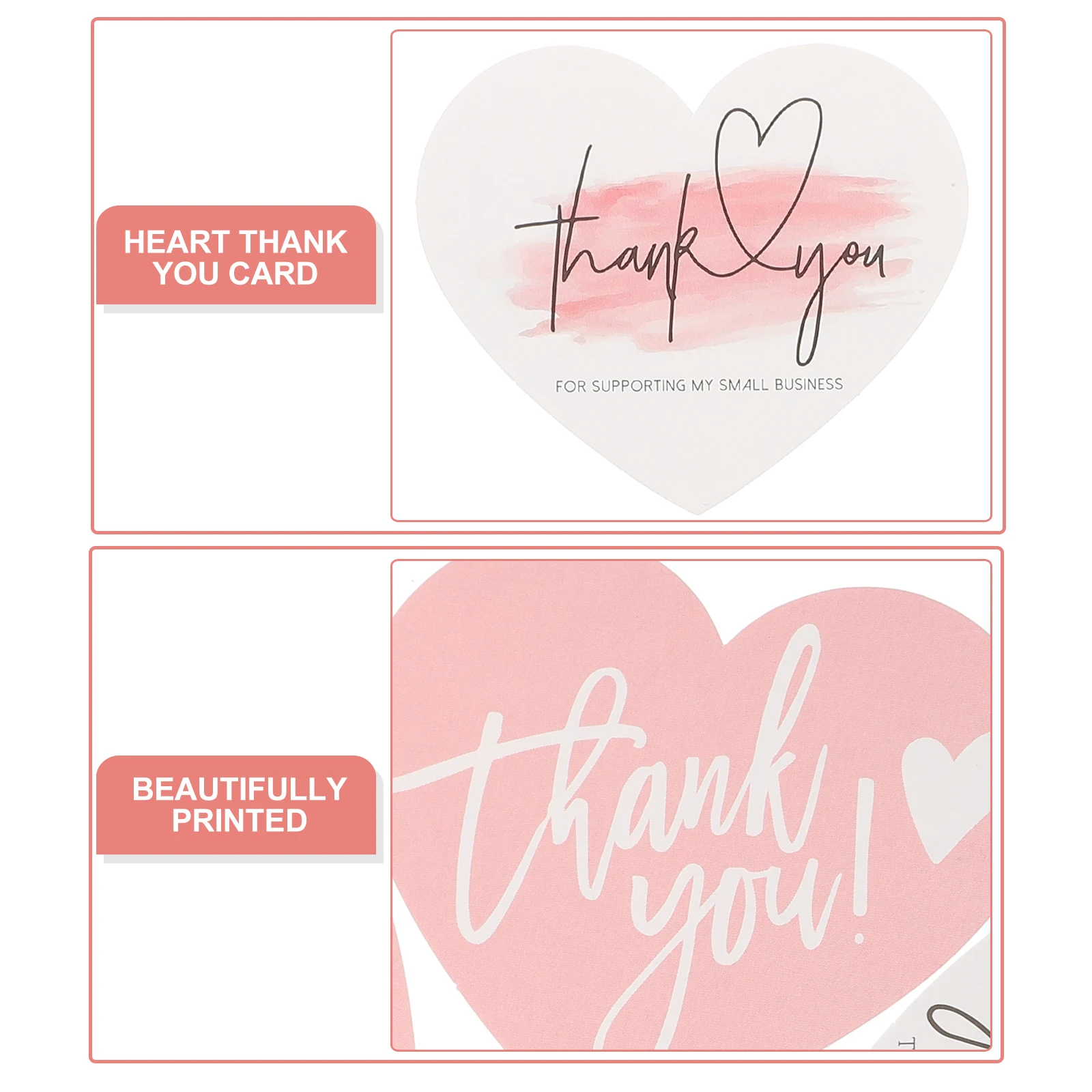 

150 Pcs Thank You Cards Coated Paper Beautiful Print Decorative Wedding Birthday Baby Bridal Small Business Supplies