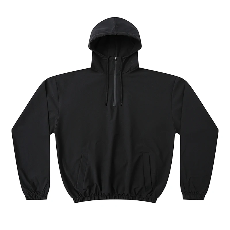 Kanye West Sun Protection Windbreaker Plain Version Half-Zip Hooded Outerwear Men Women Lightweight Loose Fit Fashion