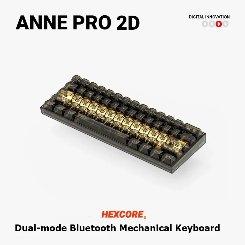 

New ANNE PRO 2D Bluetoth Wireless Wired Dual-mode RGB Backlight Mechanical Keyboard for 60% Layout Notebook Custom Keyboard