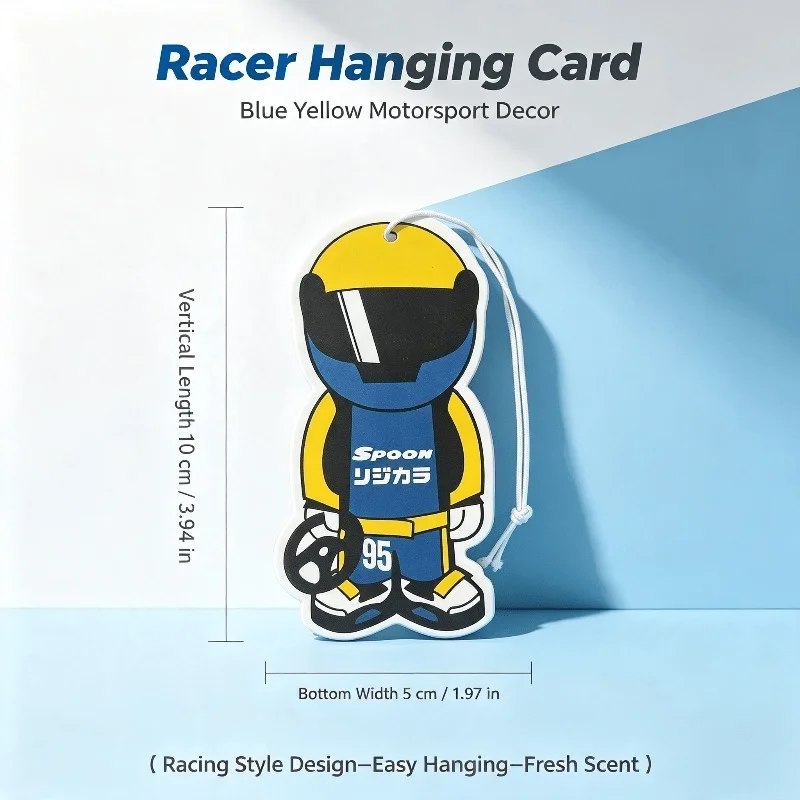 Car Air Freshener Spoon Racer Figure Hanging Scent Card for Car Rearview Mirror Decor Ornament Gift