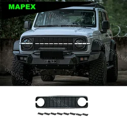 Car Grille Fit for Tank 300 Dark Grille Modified Front Face Retro Grille Headlamp Cover Frame Car Exterior Accessories