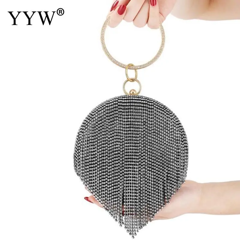 Rhinestones Tassel Clutch Diamonds Evening Bags Ladies Luxury Handbags Women Bags Designer Glitter Clutch Bag Wedding Party